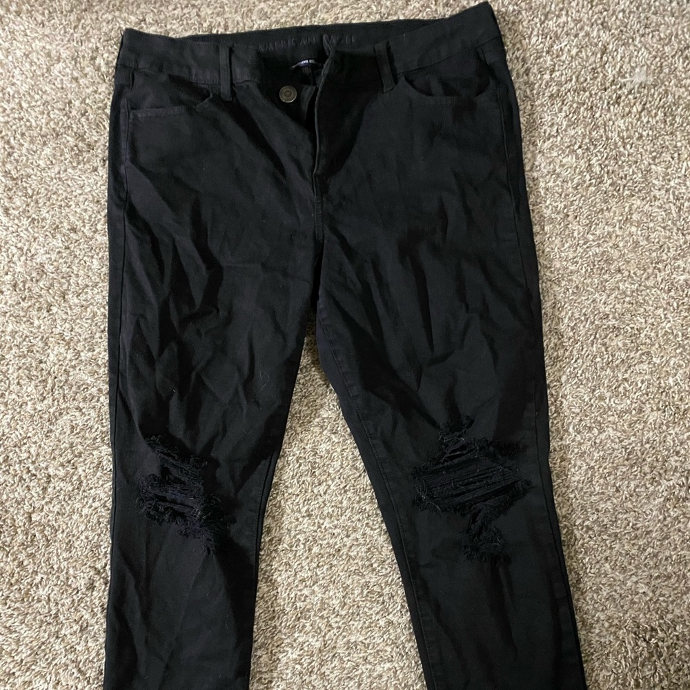 Black American Eagle Skinny Jeans